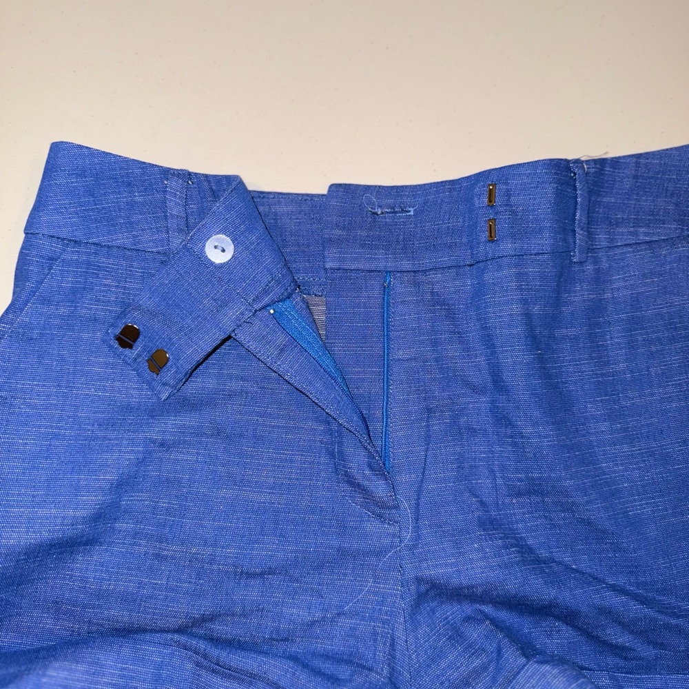 Aqua Women's Vibrant Blue Flat Front Shorts